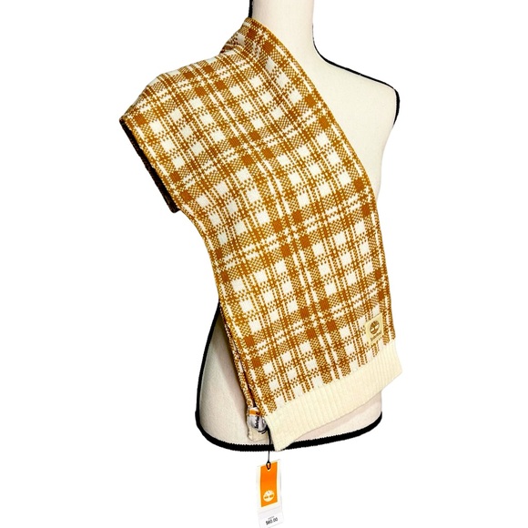 NWT Timberland Knitted Plaid Winter Scarf - Picture 1 of 4